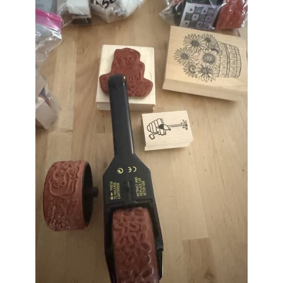 VINTAGE Rubber Stamps Lot + 60 Animals, Botanical, Baskets +More - Picture 6 of 7